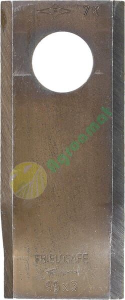 Lamă cositoare dreapta 96x40x3mm orificiu 19mm pachet 25 buc. potrivită pentru Deutz-Fahr
