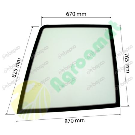 UPPER DOOR WINDOW LEFT - CURVED - TINTED