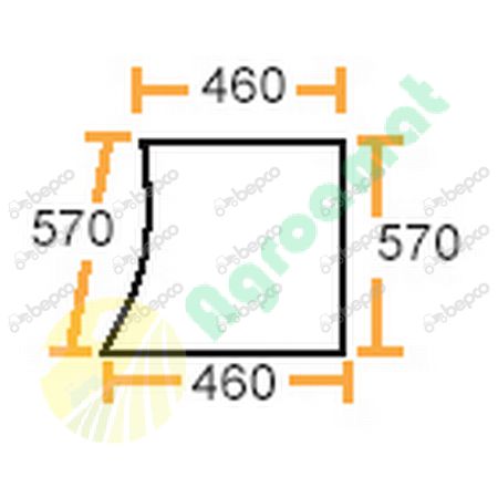 LOWER FRONT GLASS RIGHT - CURVED - TINTED