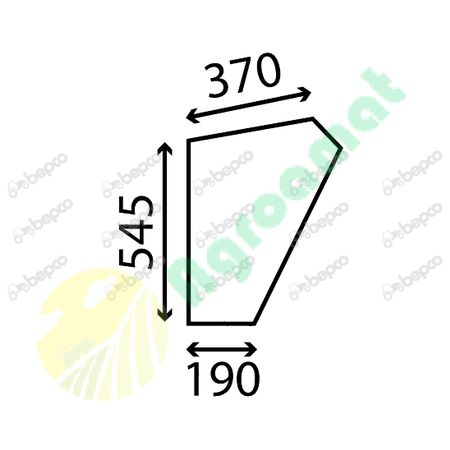 LOWER DOOR WINDOW FLAT - NON-TINTED