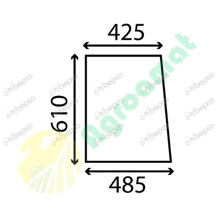 FIXED SIDE WINDOW FLAT - NON-TINTED