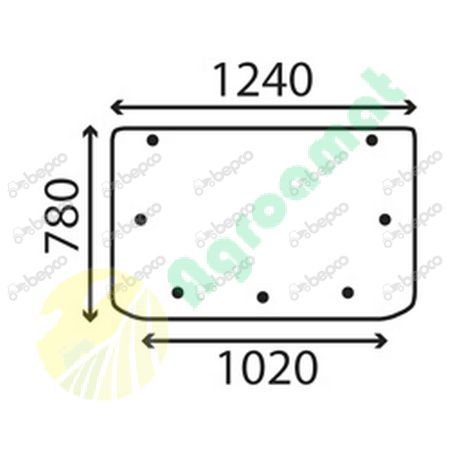 REAR WINDOW FLAT - TINTED