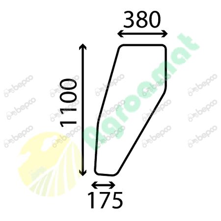 DOOR WINDOW FLAT - NON-TINTED
