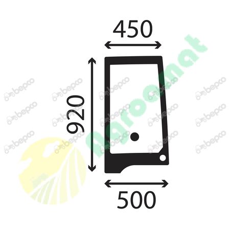 SIDE WINDOW LEFT - FLAT - TINTED