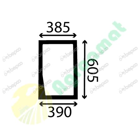 LOWER FRONT GLASS LEFT - CURVED - TINTED