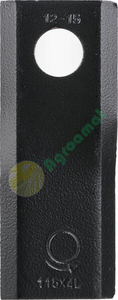 Lamă cositoare stânga 115x45x4mm orificiu 18,25mm pachet 25 buc. potrivită pentru Kuhn/John Deere/New Holland