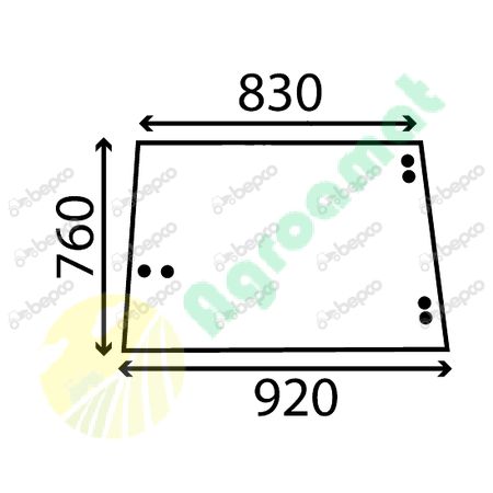 SIDE WINDOW FLAT - NON-TINTED