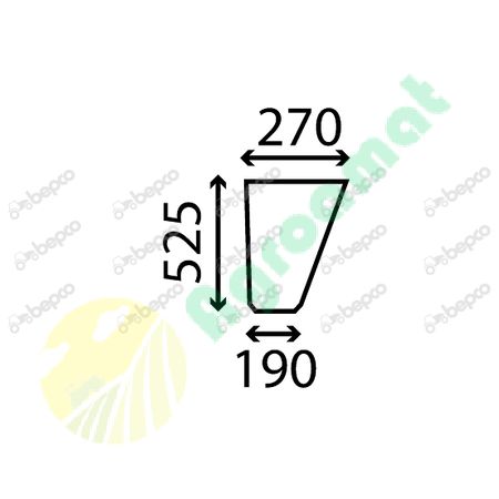 LOWER FRONT GLASS FLAT - NON-TINTED