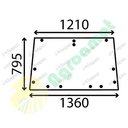 OPENING FRONT WINDSHIELD FLAT - NON-TINTED