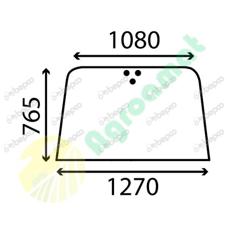 OPENING FRONT WINDSHIELD FLAT - TINTED