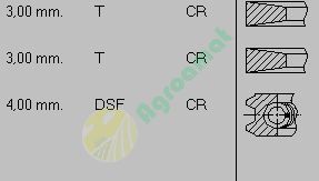 Set segmenti 102mm 3x3x4mm