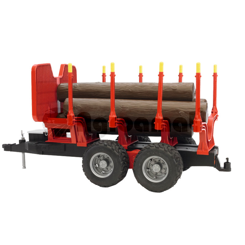 Remorca spate cu 4 busteni