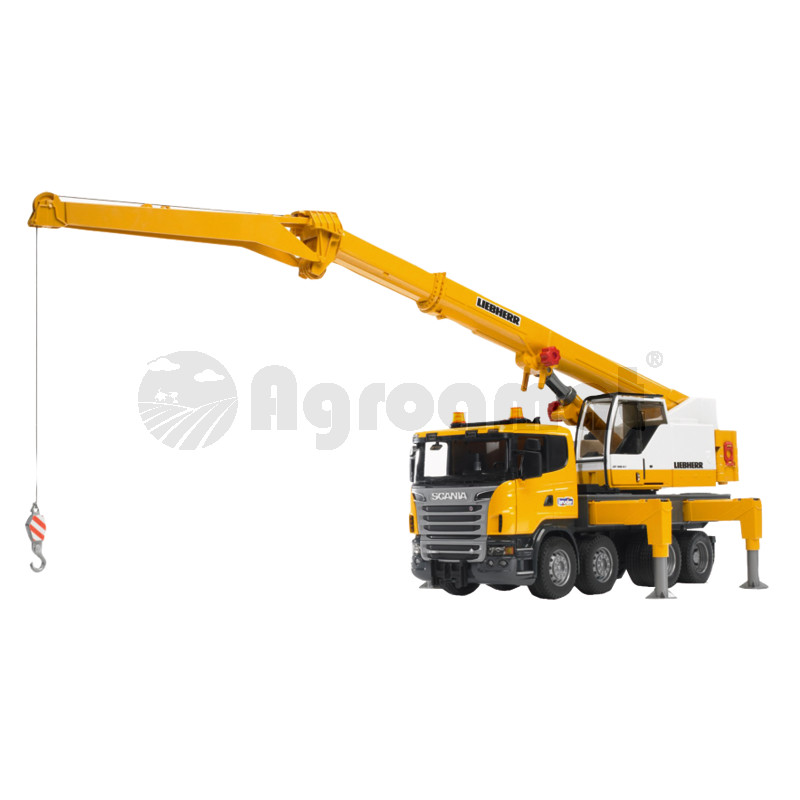 Liebherr camion cu macara cu modul sunet si lumina