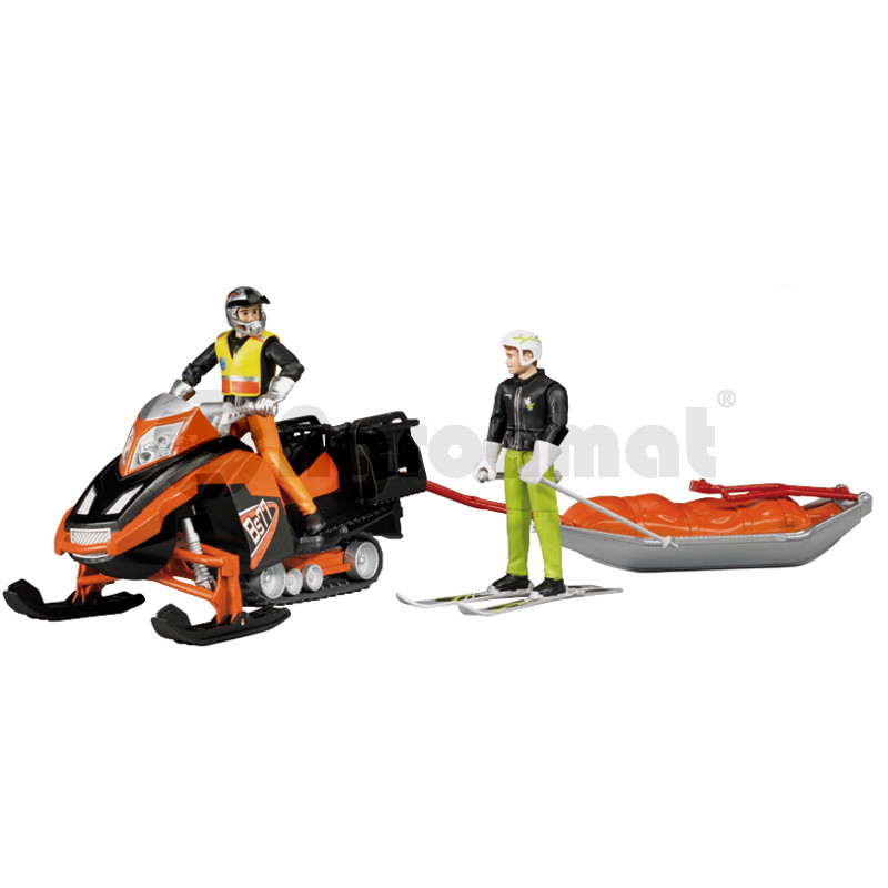 Snowmobil cu sofer si schiuri Akia Rettungsschlitten si schior