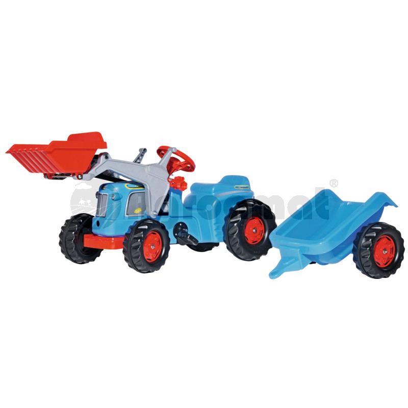 Tractor cu trailer, albastru cu trailer Kid