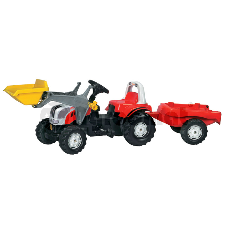Tractor cu incarcator si trailer