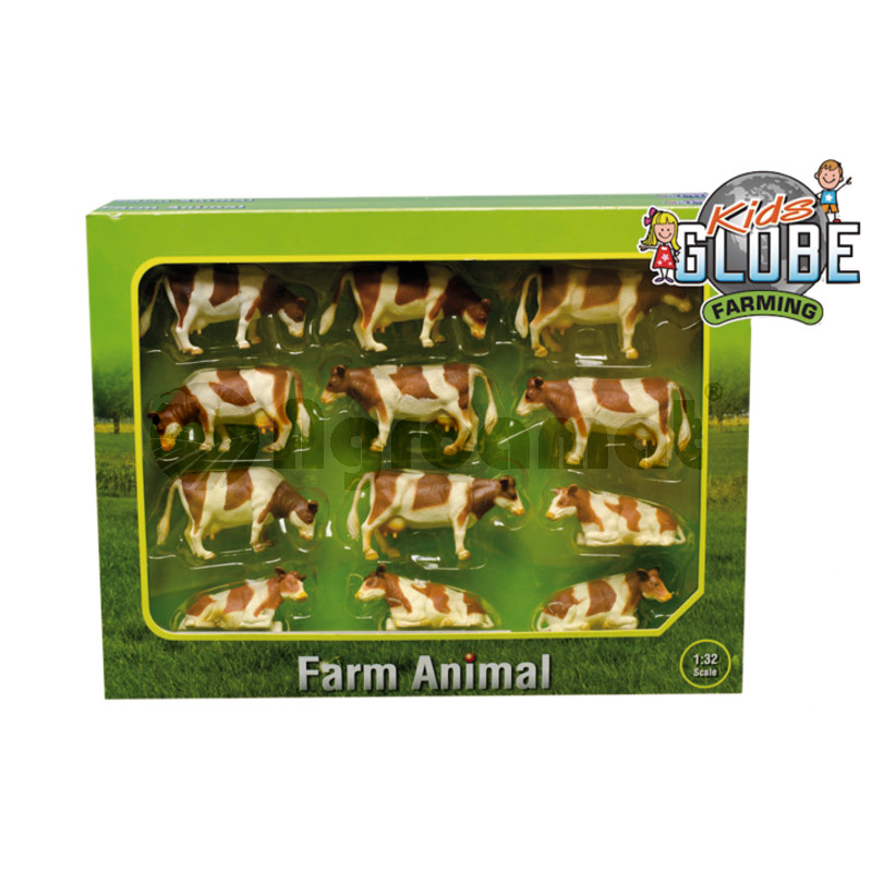 Set vaci, 12 buc. rosii/colorate