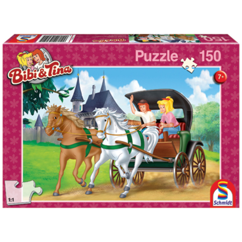 Puzzle, Bibi &amp; Tina cu caleasca, 150 de piese
