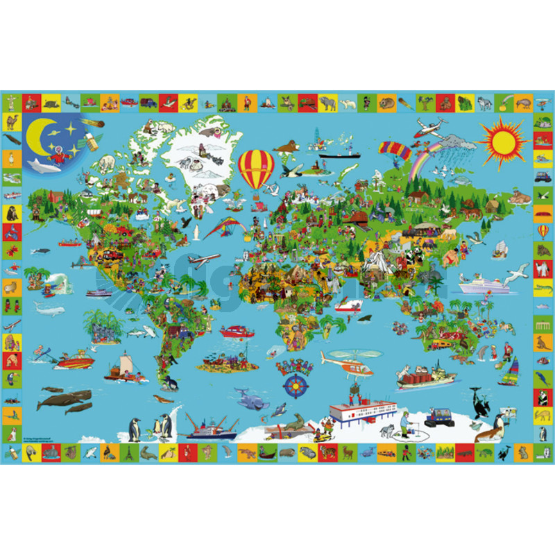 Puzzle, Pamantul tau colorat, 200 de piese