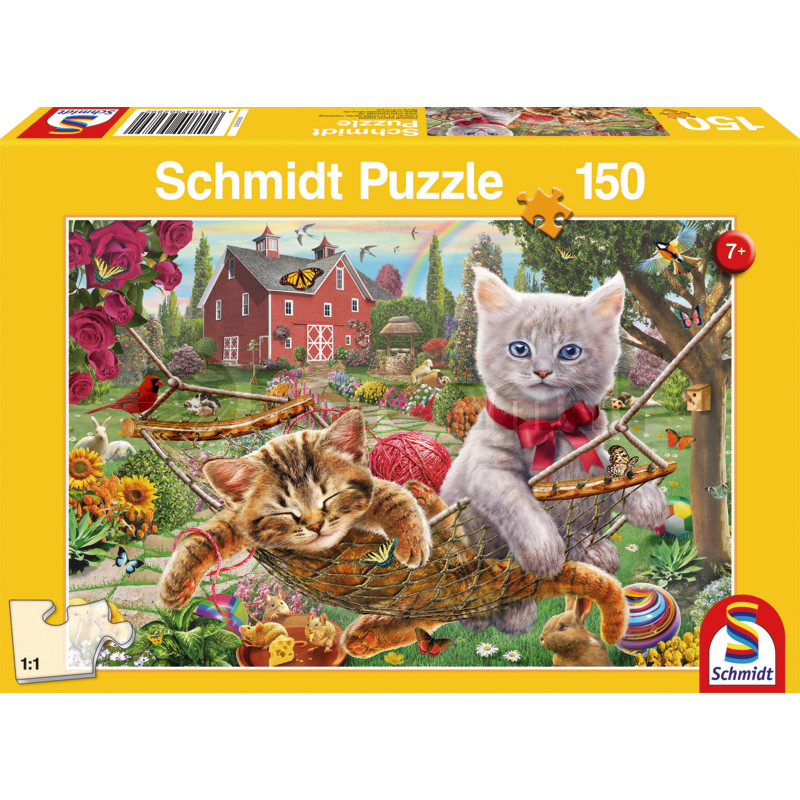 Pisicute in gradina, puzzle, 150 de piese