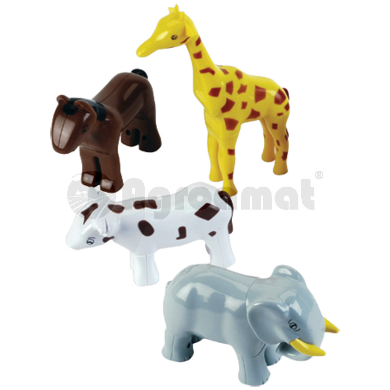 Puzzle cu animale, 4 animale in punga