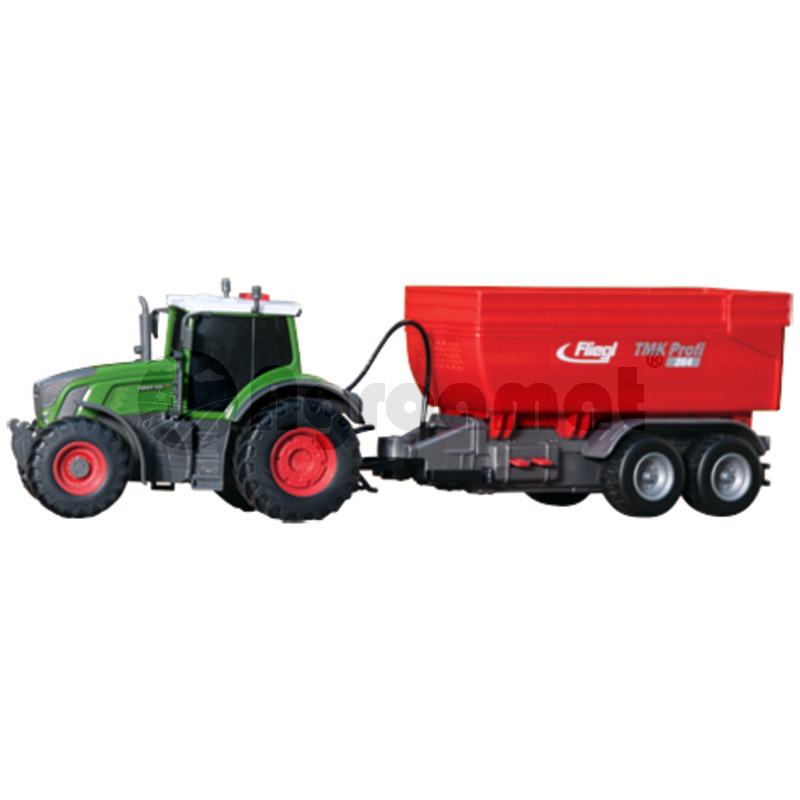 Tractor cu frictiune, lumina, sunet, remorca Flegl actionata cu ajutorul bateriilor, piese amovibile, lungime: 41 cm