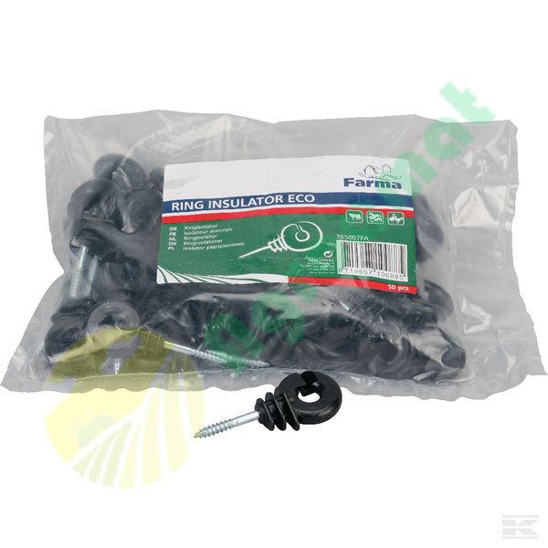 Izolator inelar negru șurub diametru 5,0mm 50 buc. Farma