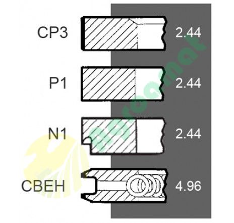 Set segmenti piston 110-mm