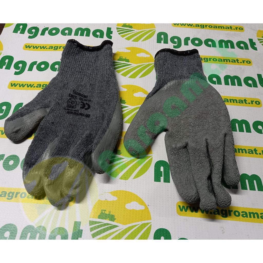 Manusi de protectie bumbac cauciucate gri marimea 10