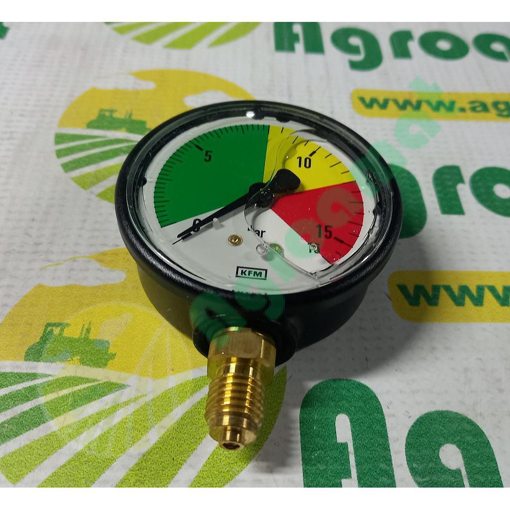 Manometru cu glicerina 16 bari conectare inferioara