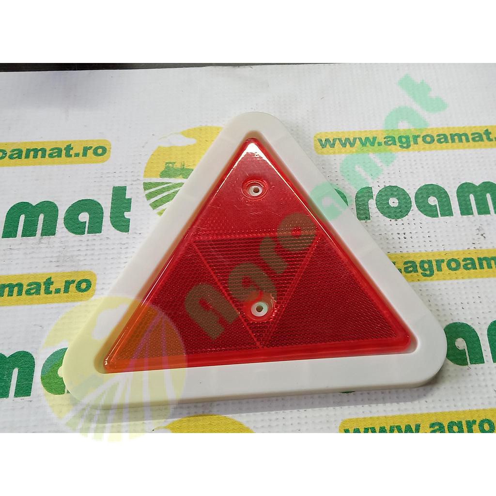 Triunghi reflectorizant rosu/alb L-18cm
