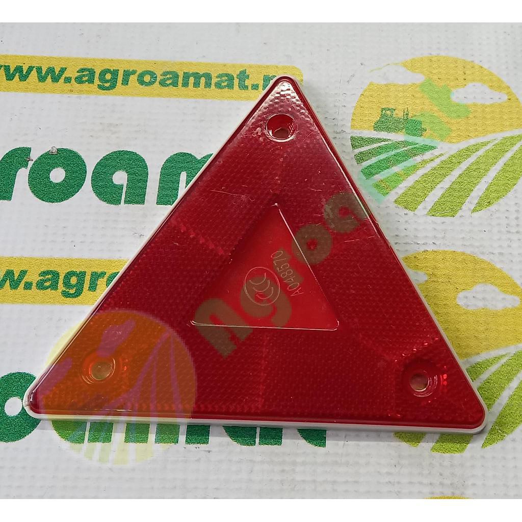 Triunghi reflectorizant rosu/alb L-15cm