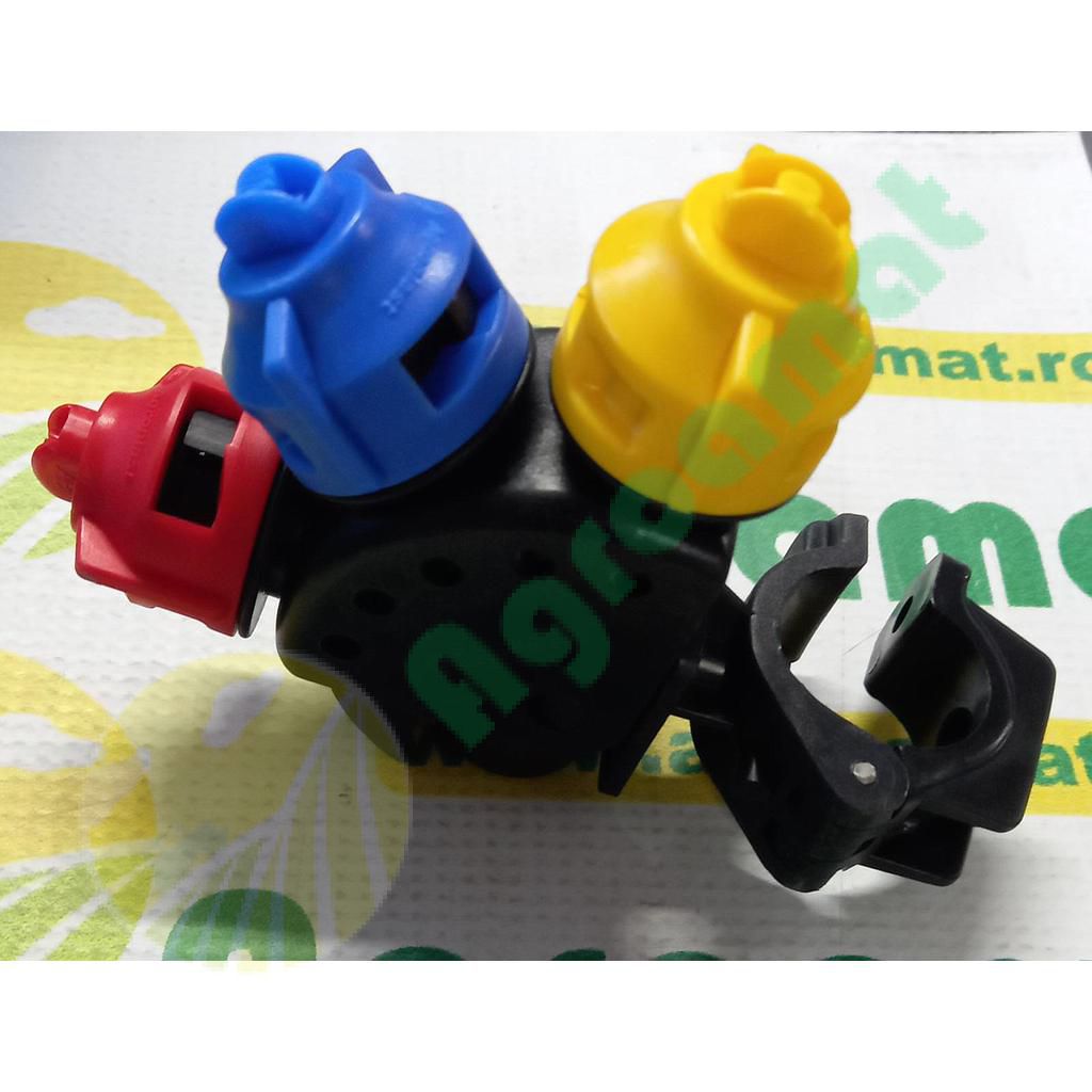 Corp pulverizare 3duze pe teava fi25