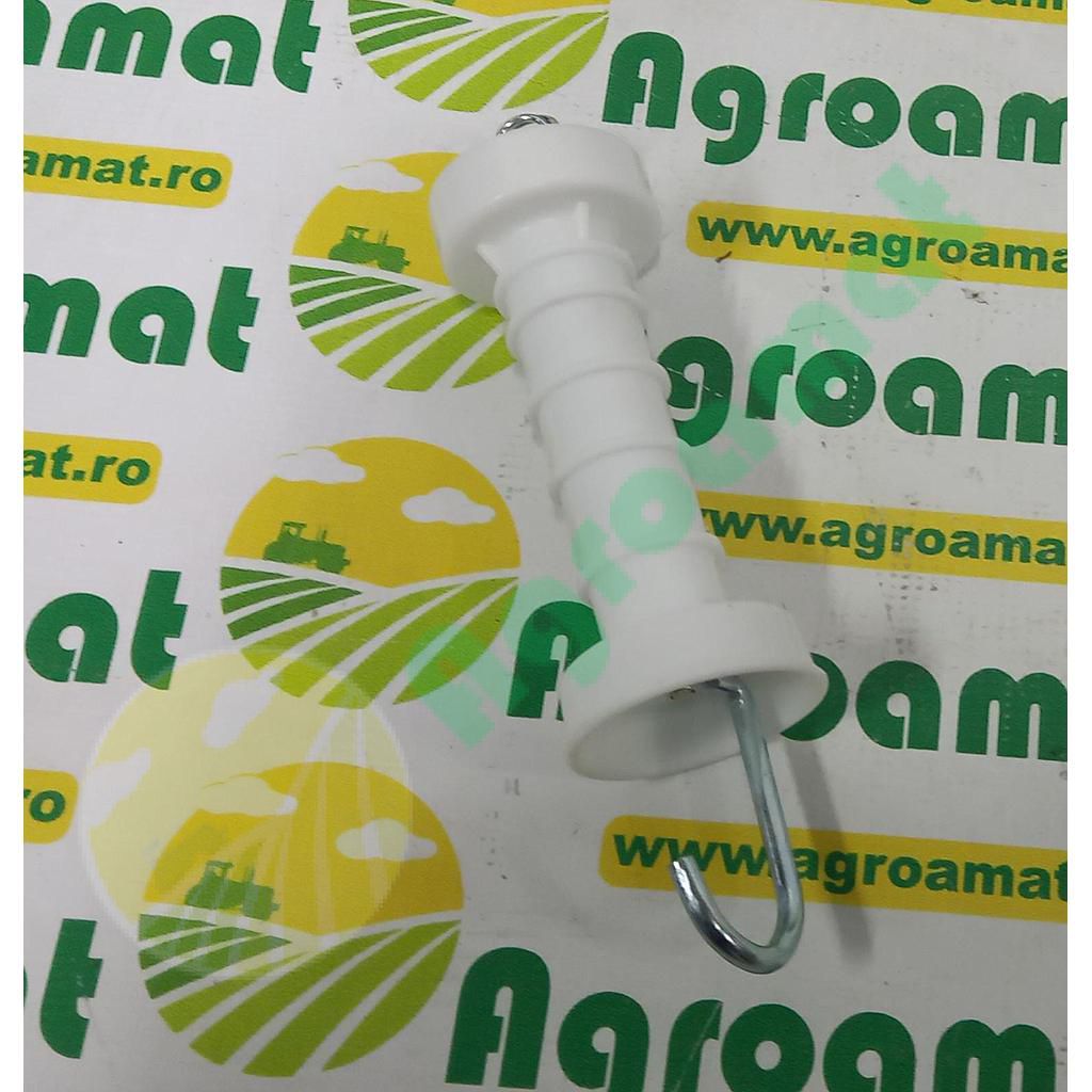 Maner Poarta Alb cu Carlig si Arc Mezofarm