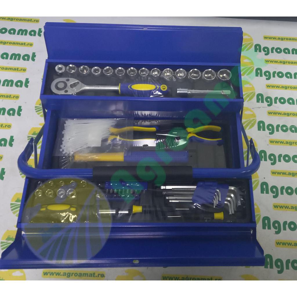 Trusa Scule 64 Piese Cutie Metalica 48x24x21cm