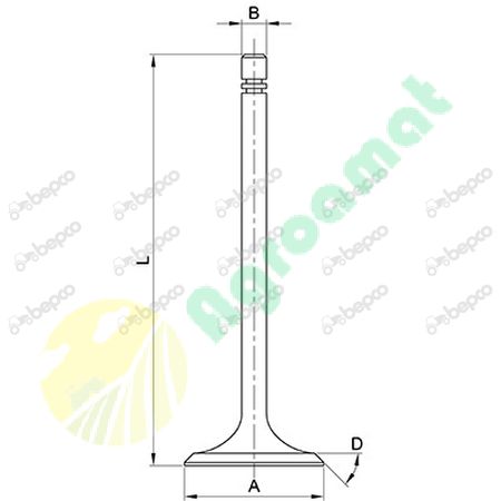  Ø 37.30 x 8.90 mm - L 125.00 mm - 45