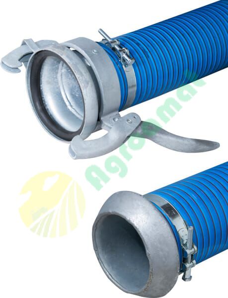 Furtun vidanjă cu cuple albastru/roșu 6" 4m