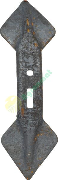 Brăzdar cultivator 450x135x20mm reversibil curbat 2 orificii