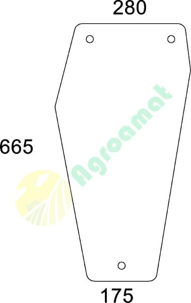 Geam frontal inferior