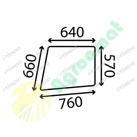 UPPER DOOR WINDOW FLAT - NON-TINTED