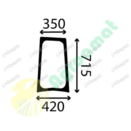 SIDE WINDOW LEFT - FLAT - TINTED
