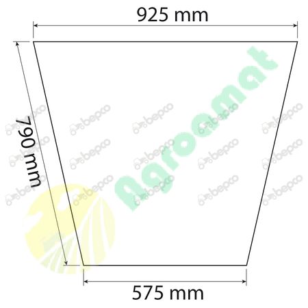 OPENING FRONT WINDSHIELD CURVED - NON-TINTED