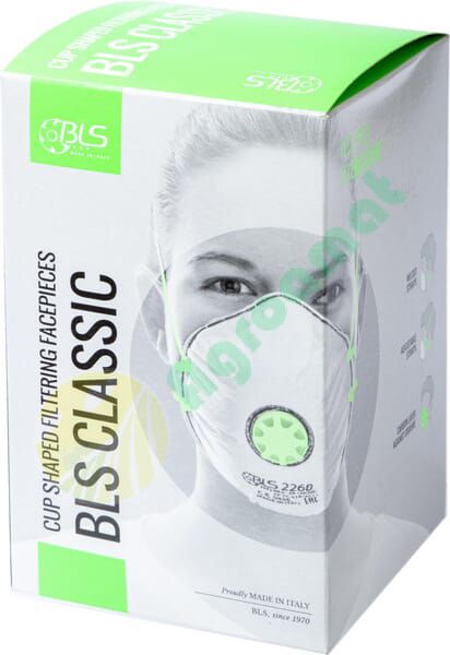 Mască parțială BLS 128BW FFP2 R D 20 buc./cutie