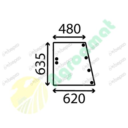 SIDE WINDOW FLAT - TINTED