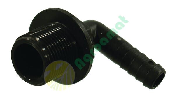 Racord furtun cot 90° 16mm x 3/4" tată