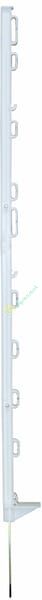 Stâlp gard electric polipropilenă, 120cm, alb, oțel inoxidabil (10 buc.)