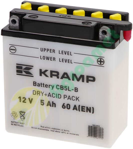 Baterie 12V 5Ah 60A cu pachet acid Kramp