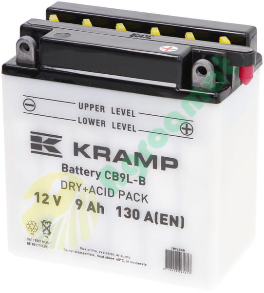 Baterie 12V 9Ah 130A cu pachet acid Kramp