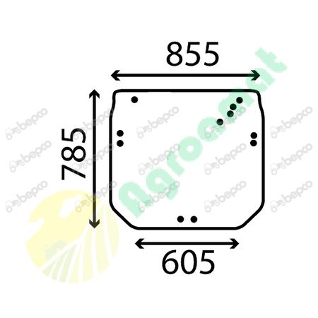 REAR WINDOW FLAT - TINTED