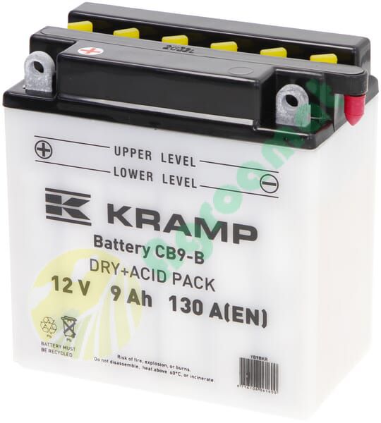 Baterie 12V 9Ah 130A cu pachet acid Kramp